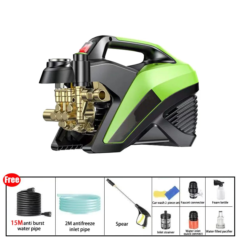 5800W Electric High Pressure Washer 220Bar Adjustable Nozzle Car Wash Machine Household Cleaning Tool Equipment