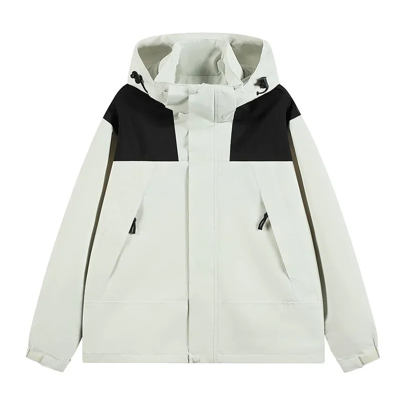 Women Outdoor Waterproof Cycling Jackets Autumn Winter Multi-Pocket Workwear Climbing Clothes Lightweight Loose Windbreaker Coat
