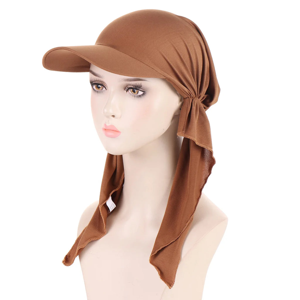 Soft Modal Inner Hijab Caps Muslim Stretch Turban Cap Islamic Underscarf Bonnet Hat Female Headband Turbante baseball cap