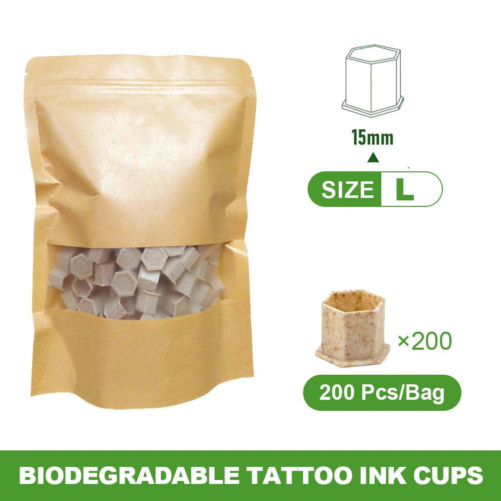 KVM Biodegradable Tattoo Ink Cups S/M/L/XL ECO-Friendly Disposable Tattoo Ink Caps 10mm-27mm Tattoo supplies For tattoo artists