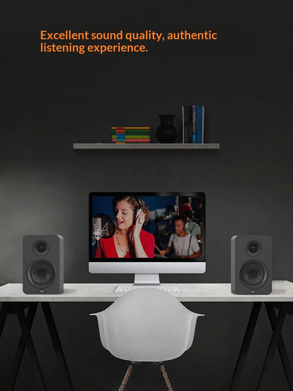 Bookshelf Speaker HIFI Monitor Speaker Audio Subwoofer Player Speaker Home Theater Pair Box Surround Sound System