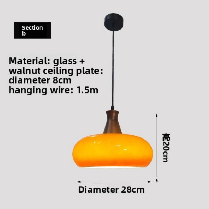 Japanese Bauhaus Glass Pendant Lights for Study Homestay Classical Atmosphere Ceiling Chandeliers LED Lamps Medieval Fixtures