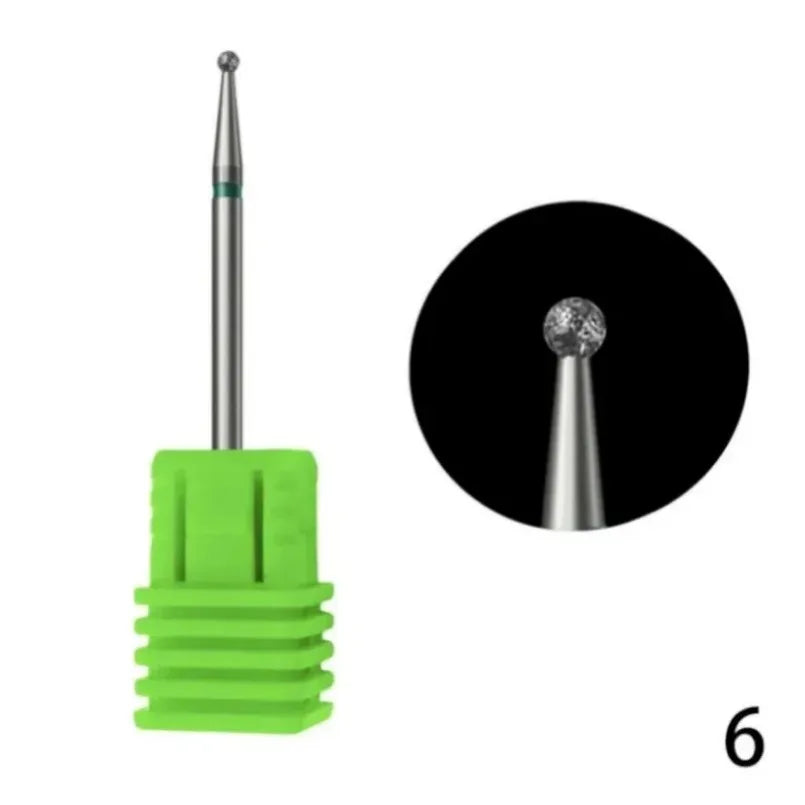 Flame Cone Cuticle Clean Nail Drill Bit 3/32'', Professional Safety Carbide Diamond Nail Bit Nail Cleaner for Cuticle Dead Skin