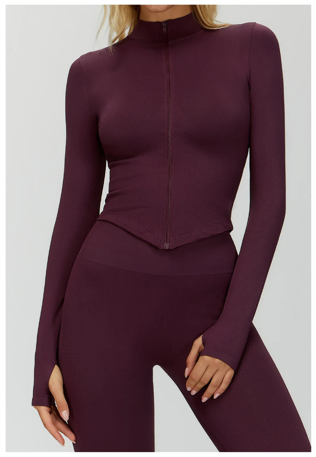 Zipper Yoga Shirts For Women Long Sleeve Seamless Fitness Running Gym Jacket Workout Dry Fit Breathable High Elastic Sports Top