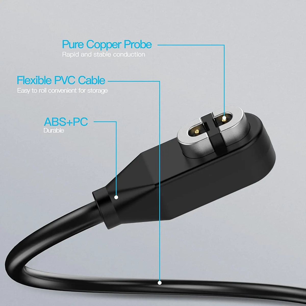 Headphone Charger Cable USB C to Shokz Magnetic Charging Cord Compatible for Aftershokz AS800,  OpenRun Bone Conduction Charger