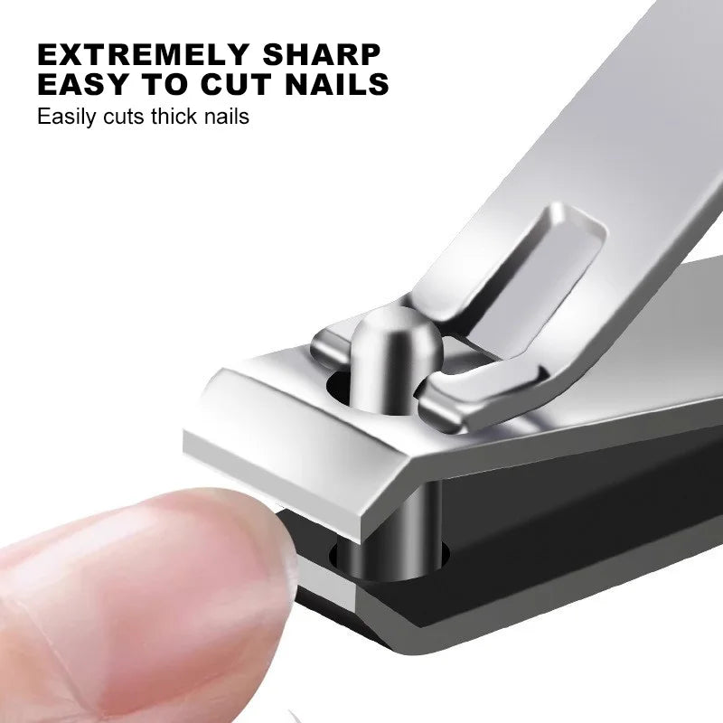 Nail Clippers Professional Metal Nail Cutter Nail Trimmer Fingernail Cutters with Nail File Sharp Manicure Tools For Adult Women