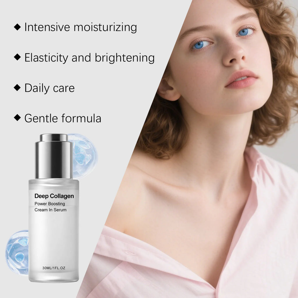 Deep Collagen Serum Diminishes Fine Lines Shrink Pores Lasting Hydrating Improve Skin Dryness Tightness Hyaluronic Acid Essence