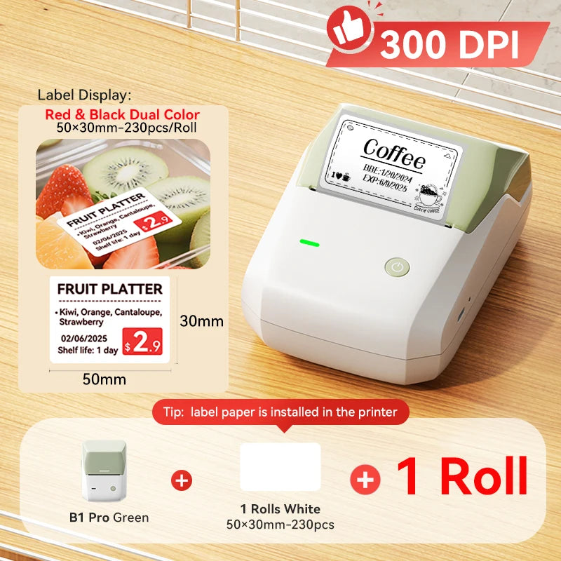 Niimbot B1/B1 Pro Inkless Label Printer Wireless Self-adhesive Label Maker DIY Price Tag Barcode Printing for Home Business