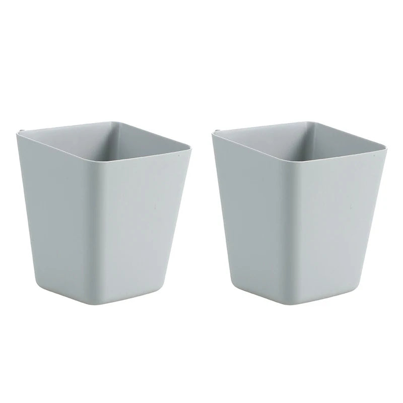 2Pcs Hanging Bucket Wall Organizers Rolling Cart Accessories Hanging Pen Holders Storage Containers Hanging Buckets For Office