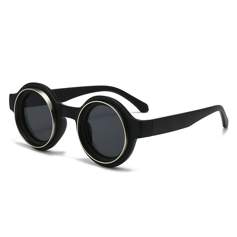 Men Sunglasses Fashion Retro Round Sun Glasses Classic Trendy Circular Outdoor Photography Accessory Eyewear UV400 Eyeglasses