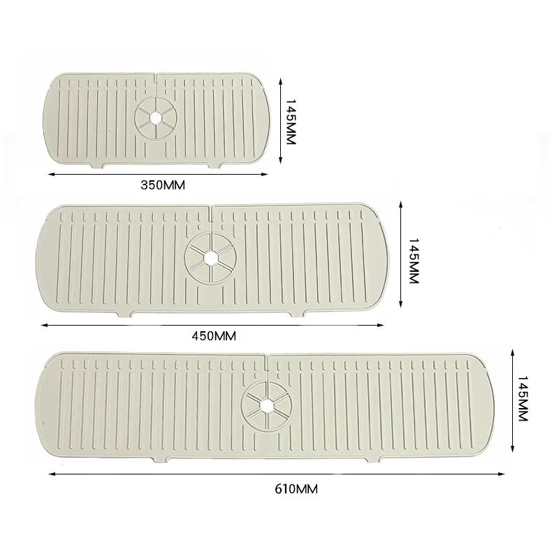 Kitchen Faucet Splash Pad Silicone Sink Faucet Splash Guard Mat Sponge Drain Rack Countertop Protector for Bath Kitchen Gadgets