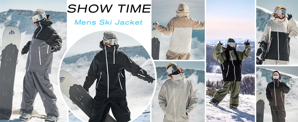 2026 Mens Snowboard Jacket Ski Coat Women Waterproof Insulated Baggy Snowboard Coats Winter Hooded Mountain Hiking Warm Outdoor