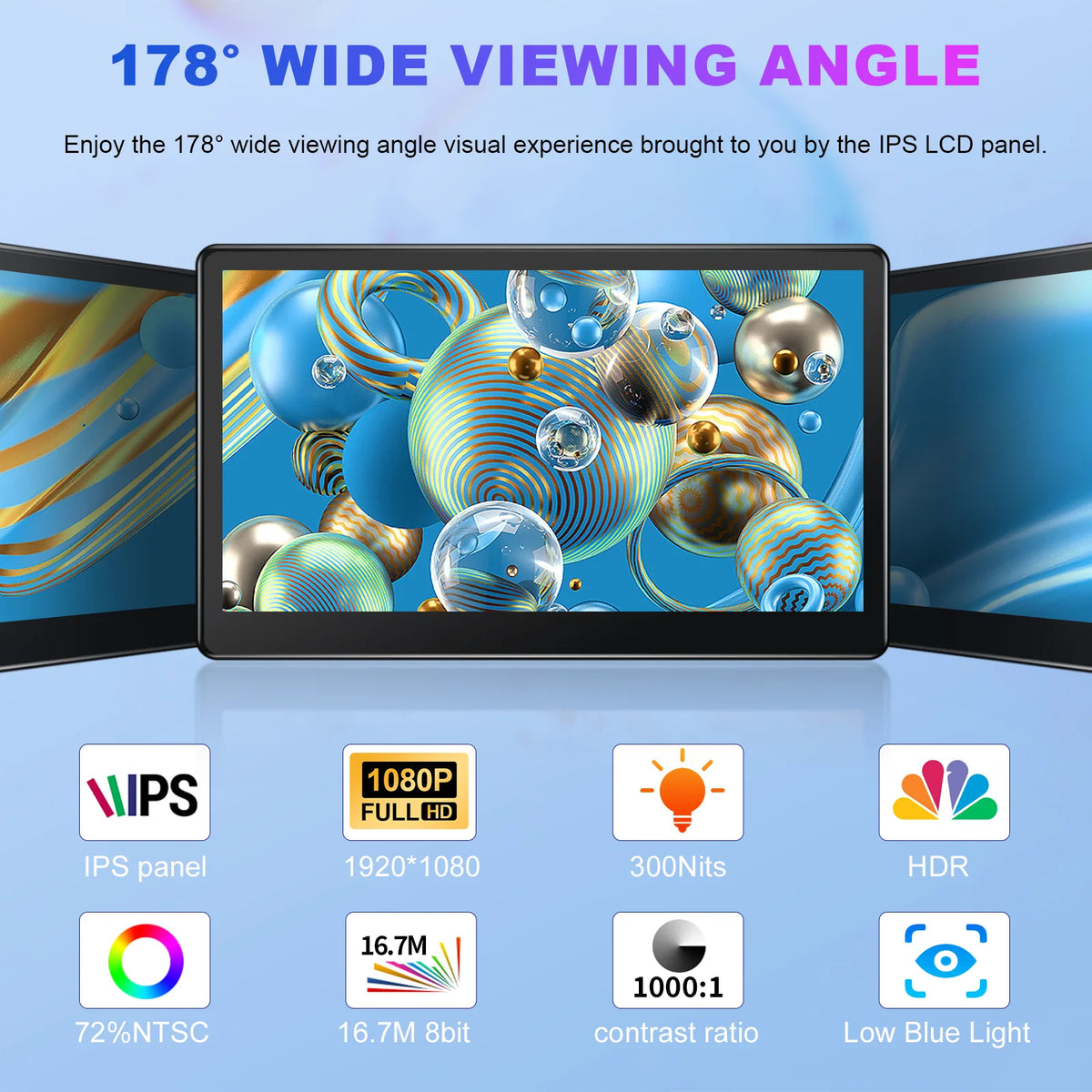 15.6 Inch Touch Monitor Display 1080P FHD 1920X1080 Suitable for Second Monitor Display Supports VGA DVI  USB  HDMI Video Input
