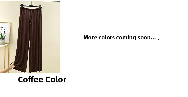 Modal Floor-Length Wide Leg Pants Loose Home Spwear  Color Versatile Casual Summer Thin Home Pants Women
