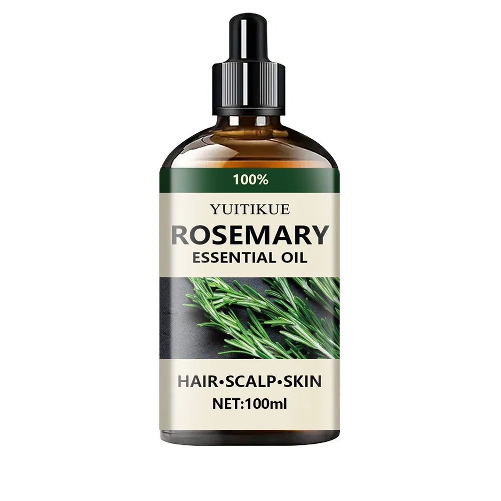 YUITIKUE 100% Rosemary Essential Oil | For Hair, Scalp & Skin Care, Natural Aromatherapy Oil 100ml