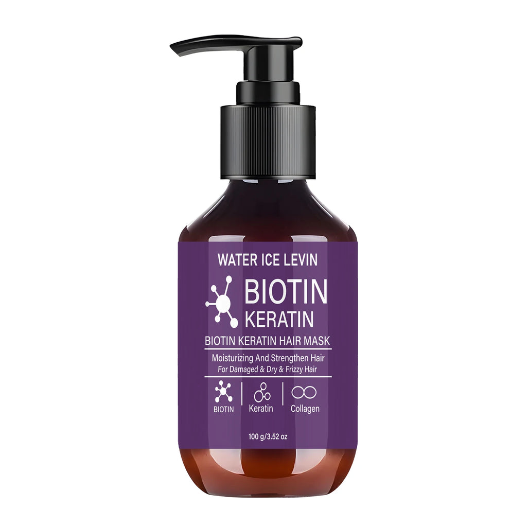 Biotin Keratin Hair Mask with Collagen, Moisturizing Strengthening for Dry & Frizzy Hair