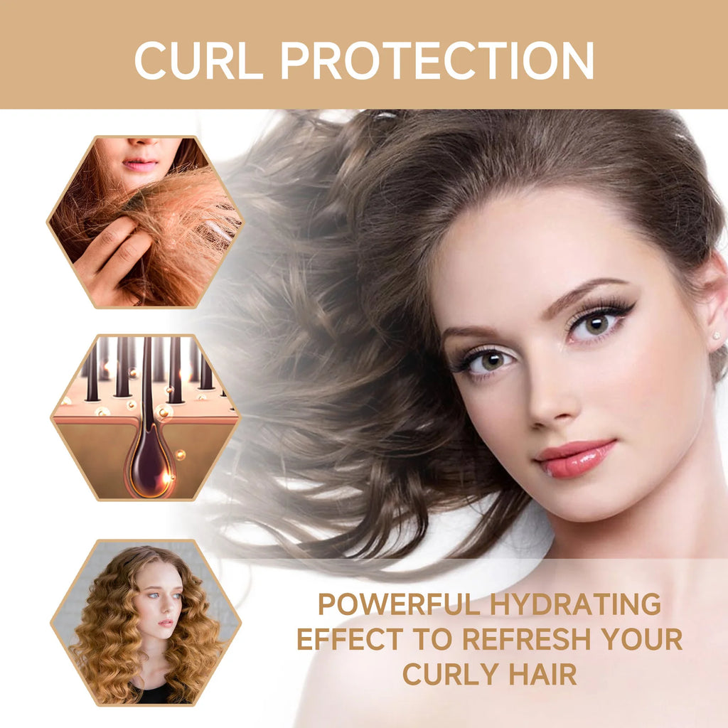 HOEGOA 100mL Curl Hair Cream Provides Deep Moisture Prevents Dryness Repairs Damaged Hair Curl Cream For Curly Hair