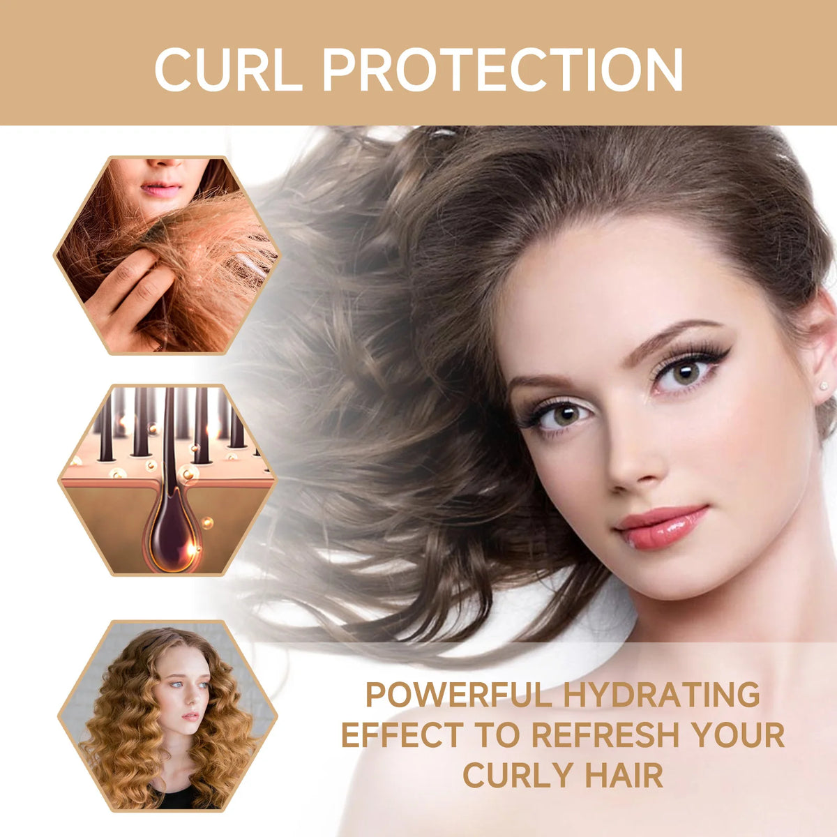HOEGOA 100mL Curl Hair Cream Provides Deep Moisture Prevents Dryness Repairs Damaged Hair Curl Cream For Curly Hair