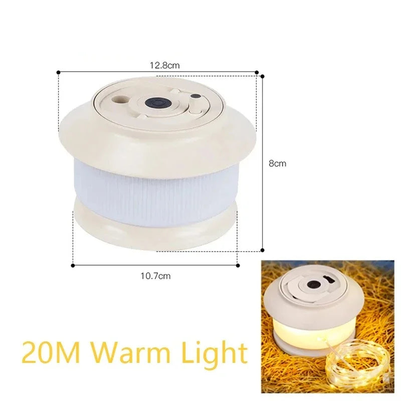 Outdoor Camping Light Star River Tape Measure Camping Atmosphere Light Waterproof Portable String Light Camping Tent Light