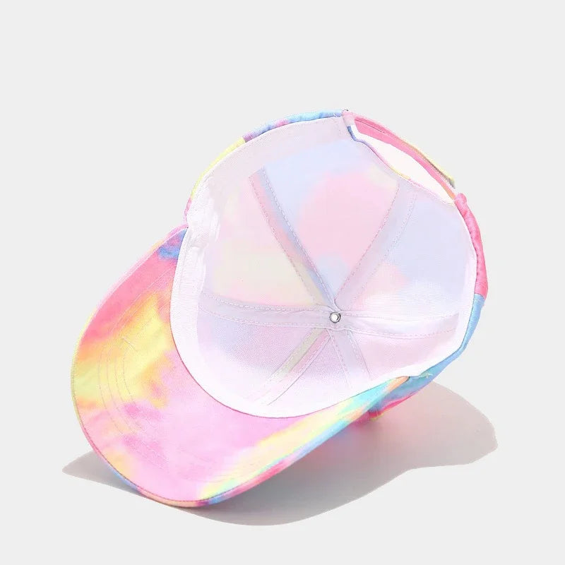 New Unisex Outdoor Fashion Graffiti Printing Baseball Cap Europe  Men Tie Dye Adjustable Hats Summer Hip Hop Snapback Dad Hat