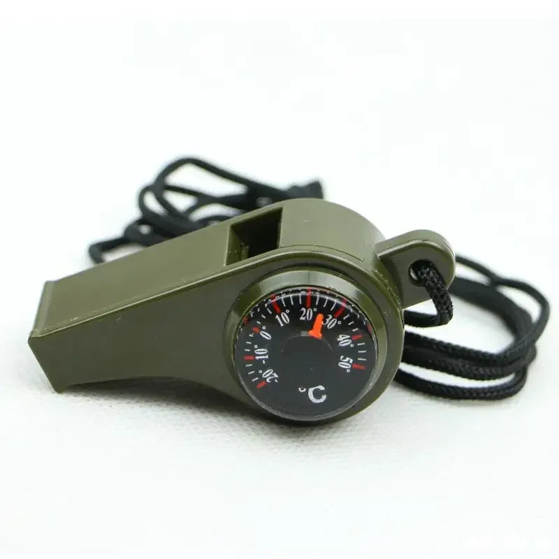 3in1 Whistle with Compass Thermometer for Collection, Small Gift, Sports Competition, Motion Training Outdoor Activity Equipment