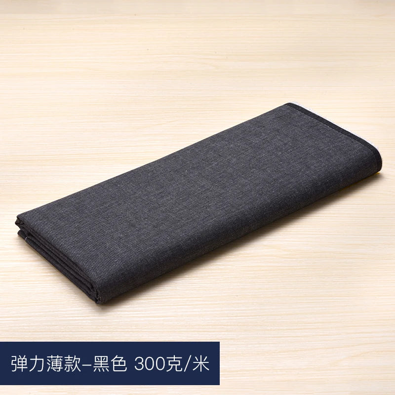 Washed Denim Jeans Fabric Cotton By The Meter for Needlework Dress Skirt Shirt Jacket Pants Diy Sewing Wearable Soft Cloth Blue
