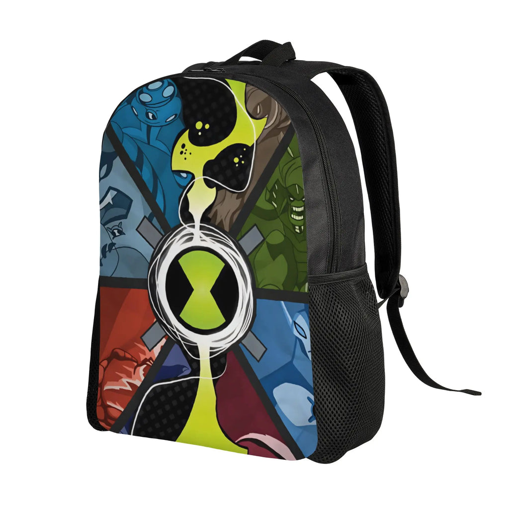 Ben 10 Cartoon Animation Backpack Male  Pattern Backpacks Polyester Kawaii School Bags Daily Designer Rucksack
