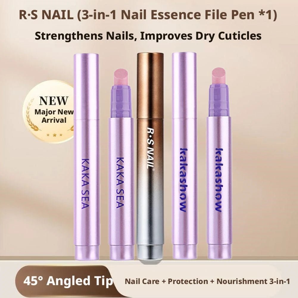 Nails 3-in-1 Cuticle Oil Pen with Ceramic Nail Pusher for Hangnails Dry & Damaged Nails -Nail Care Pen for Repair & Nourishment