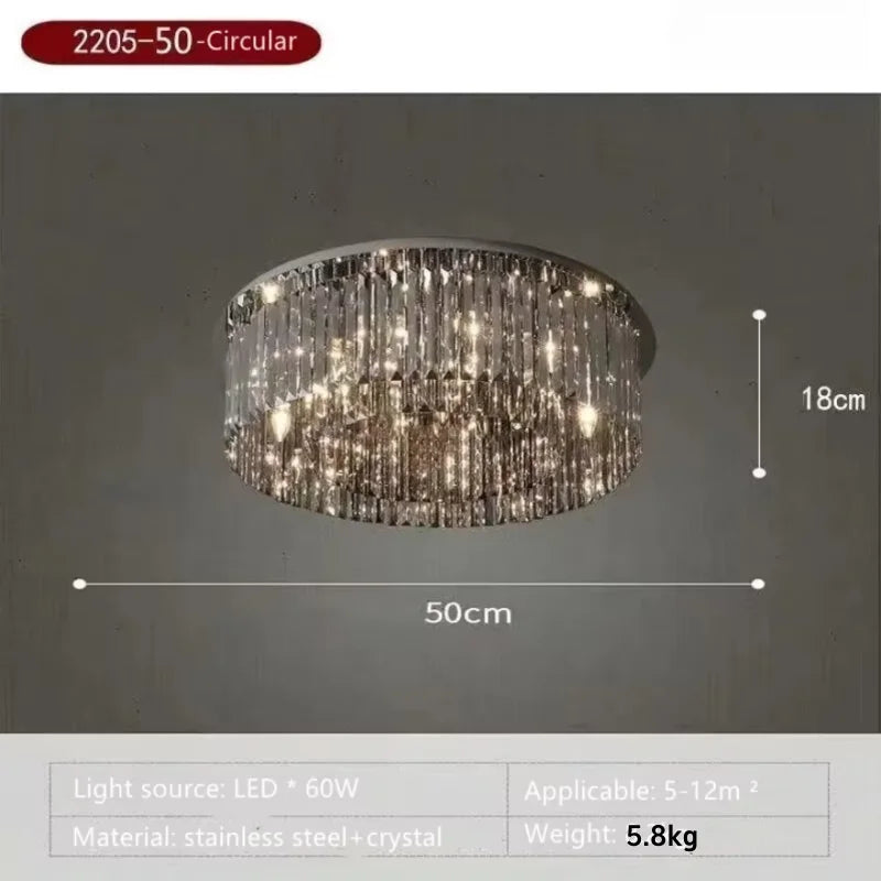 Modern Crystal for Dining Room Led E14 BULBS K9 Crystals Lighting Lamp Living Room Ceiling Light