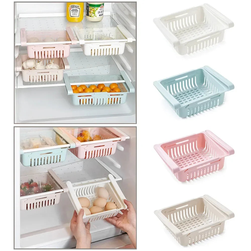 Fridge Organizer Storage Drawer Plastic Storage Box Container Shelf Fruit Egg Food Storage Box Kitchen Accessories Organizer Box