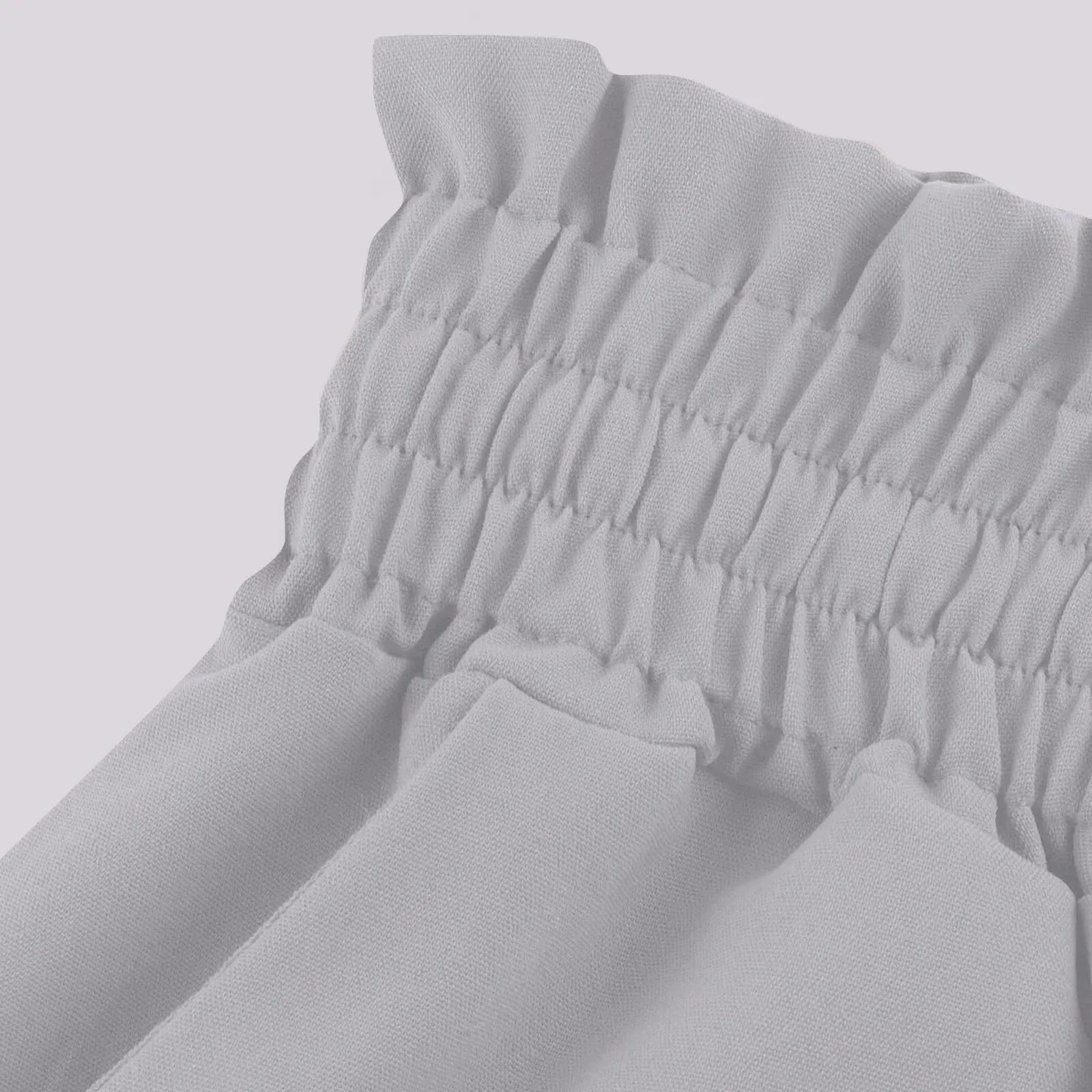 Women Casual Elastic Waist Wide Leg Pants Summer Elegant Drawstring Loose Straight Trouser Elegant Solid Pants Vacation Beach