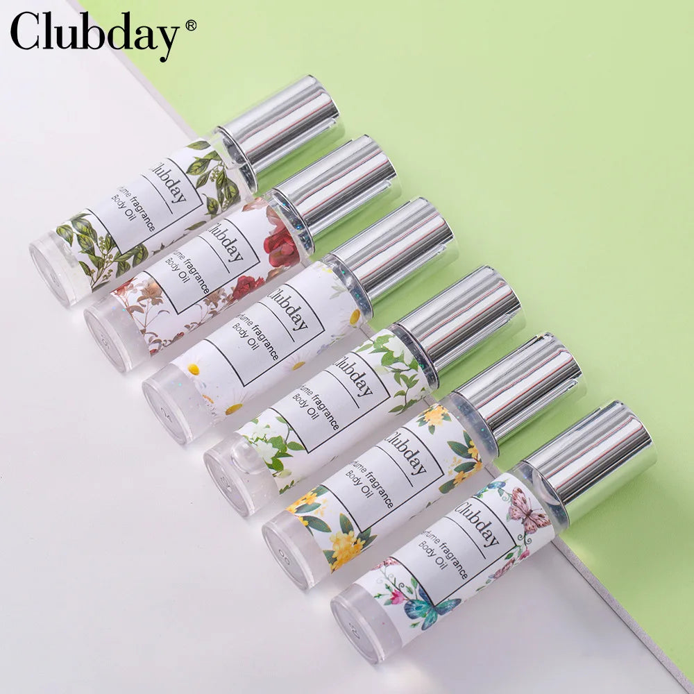 Portable Roll‑on Perfume Oil, Long‑last Fragrance Shimmer Body Highlight Essential Oil Daily Body Scent Makeup Cosmetics