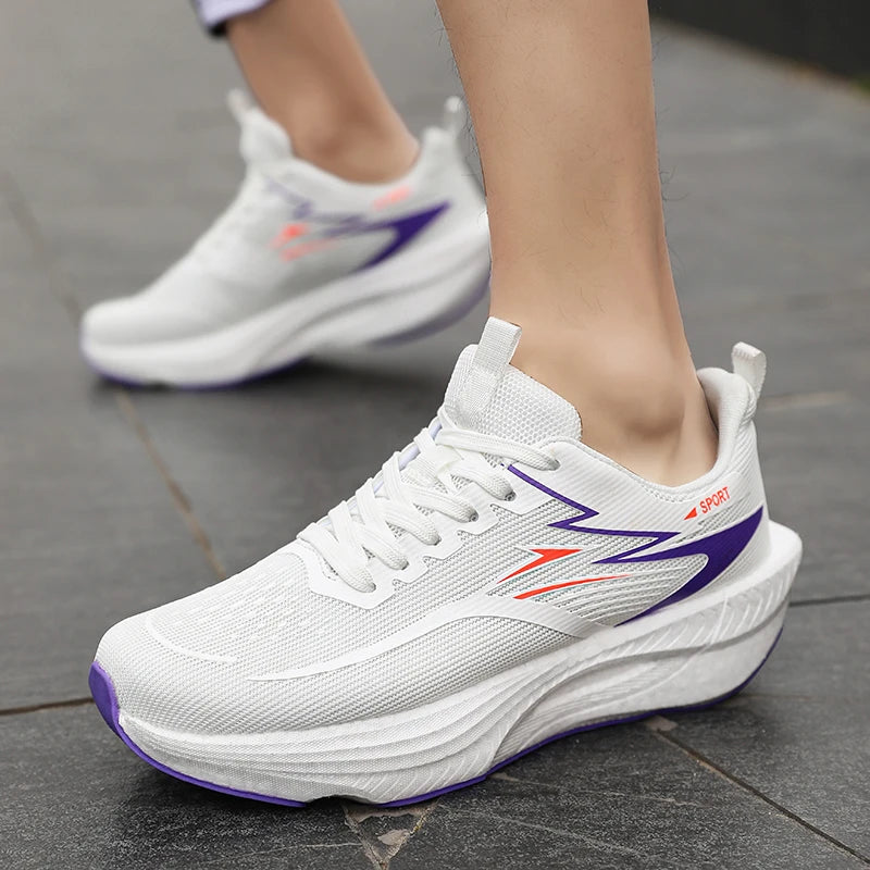 Running Shoes Carbon Board Speciality Marathon Men Sports Breathable Lightweight Women's Comfortable Athletic Nonskid Sneakers