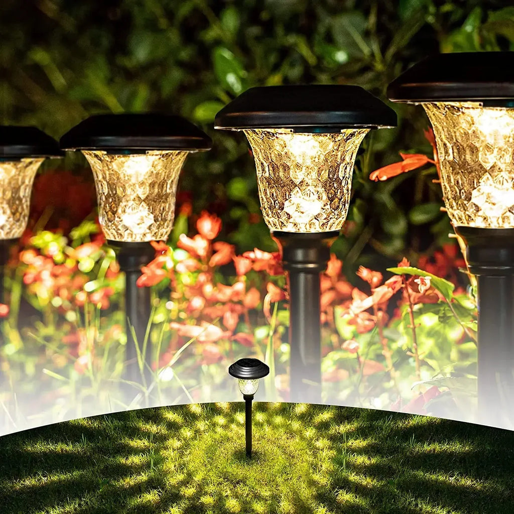 Solar Light Outdoors New Garden Lamps Powered Waterproof Landscape Path for Yard Backyard Lawn Patio Decorative LED Lighting