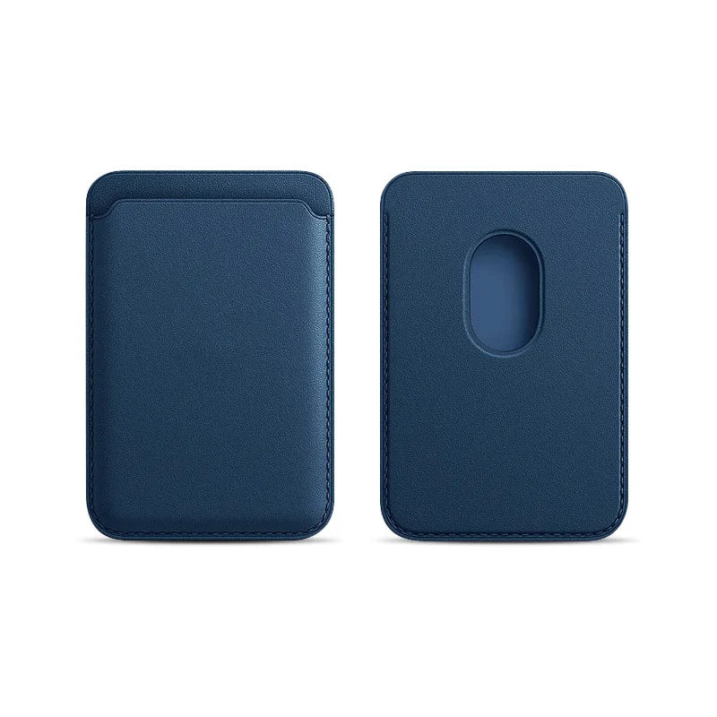 Magnetic Card Holder Leather PU Card Sleeve ID Card Holder Mobile Phone Back Sticker Bag For Magsafe iPhone 17 Card Holder Cover