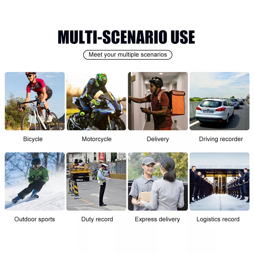 4K Ultra Hd Wifi Portable Body Camera Night Vision 180° Lens 8H Recording Motion Detection Mini Recorder For Cycling & Security