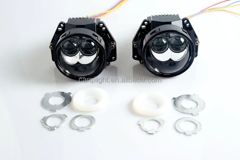 CQL KVISUAUTO 3 inch R12 47w 55w double matrix bi led projector lamp lens