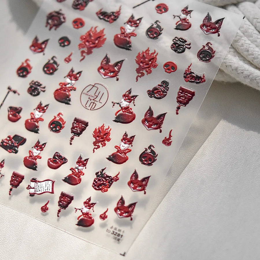 1pcs 5D Kawaii Penguin Nail Stickers Cartoon Animals Self Adhesive Nail Art Decorations Sticker Manicure Decals DIY Accessories