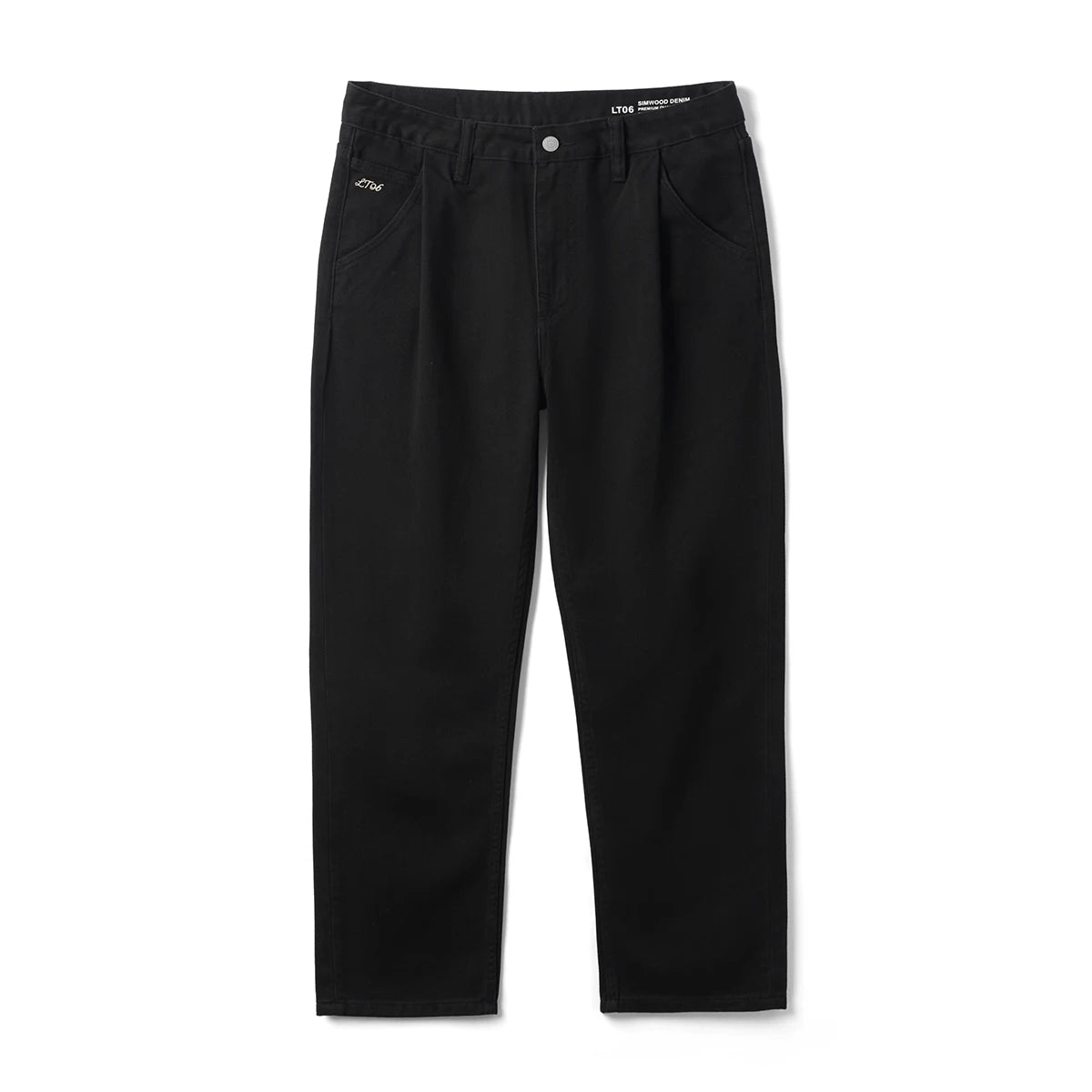 SIMWOOD Spring Summer New Loose Straight 10.5 oz Soft Fabric Jeans Men Casual  Denim Trousers