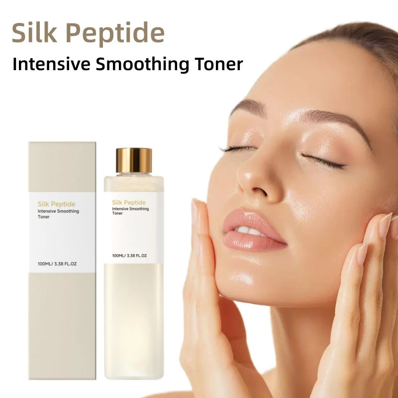 100ml Refreshing Silk Peptide Toner Hydrating Moisturizing Facial Essence Light Texture Easy Absorb Pre-makeup Daily Skincare