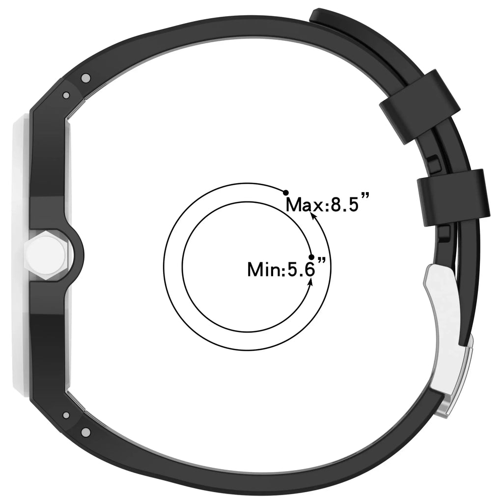 2 IN 1 PC Mod Kit Case Frame +Strap for Swatch AP Royal Pop Modification Integrated Silicone Matte Cover Bumper Band Accessories