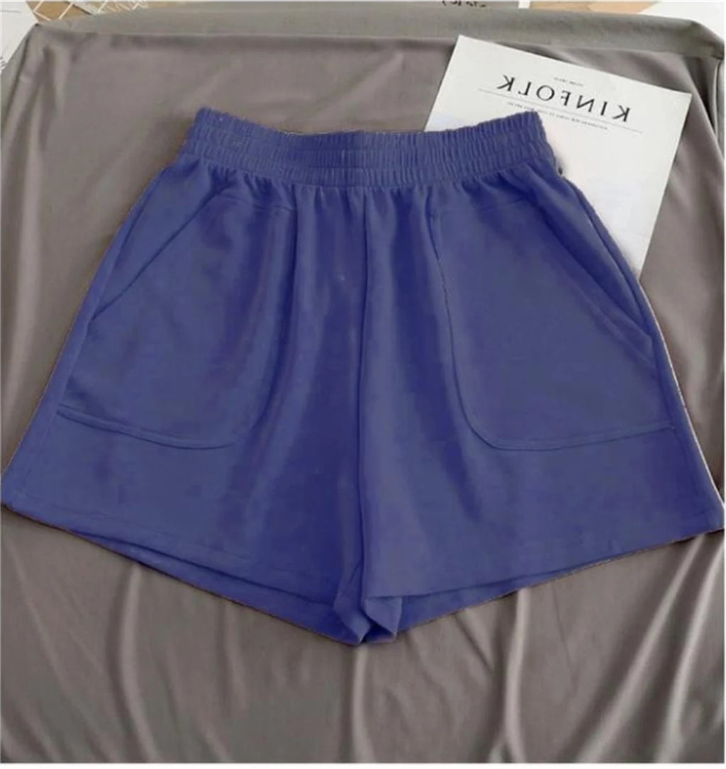 Women Summer 2026 Loose Slim Drawstring Hot Pants Korean High Waisted Wide Leg Casual Versatile Sports Shorts for Outdoor Wear