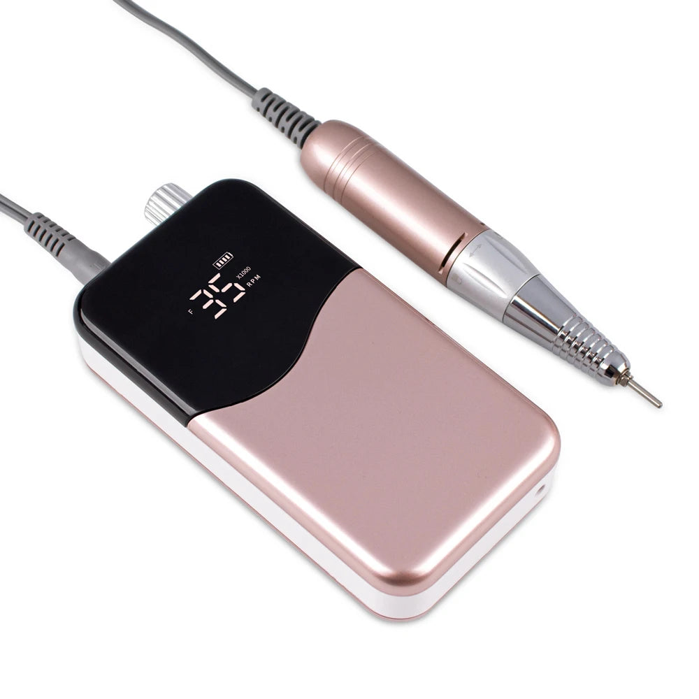 Professional Manicure Electric Nail Drill Machine 35000RPM Cordless Nail File Rechargeable Nail Polishing Grinder For Nails