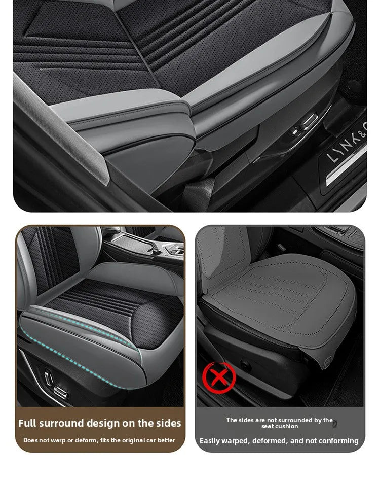 Universal Sporty Seat Luxury Car Seat Full Cover Perforated Breathable Leather Sedan SUV. Cushion Car Seat Full Cover Protection