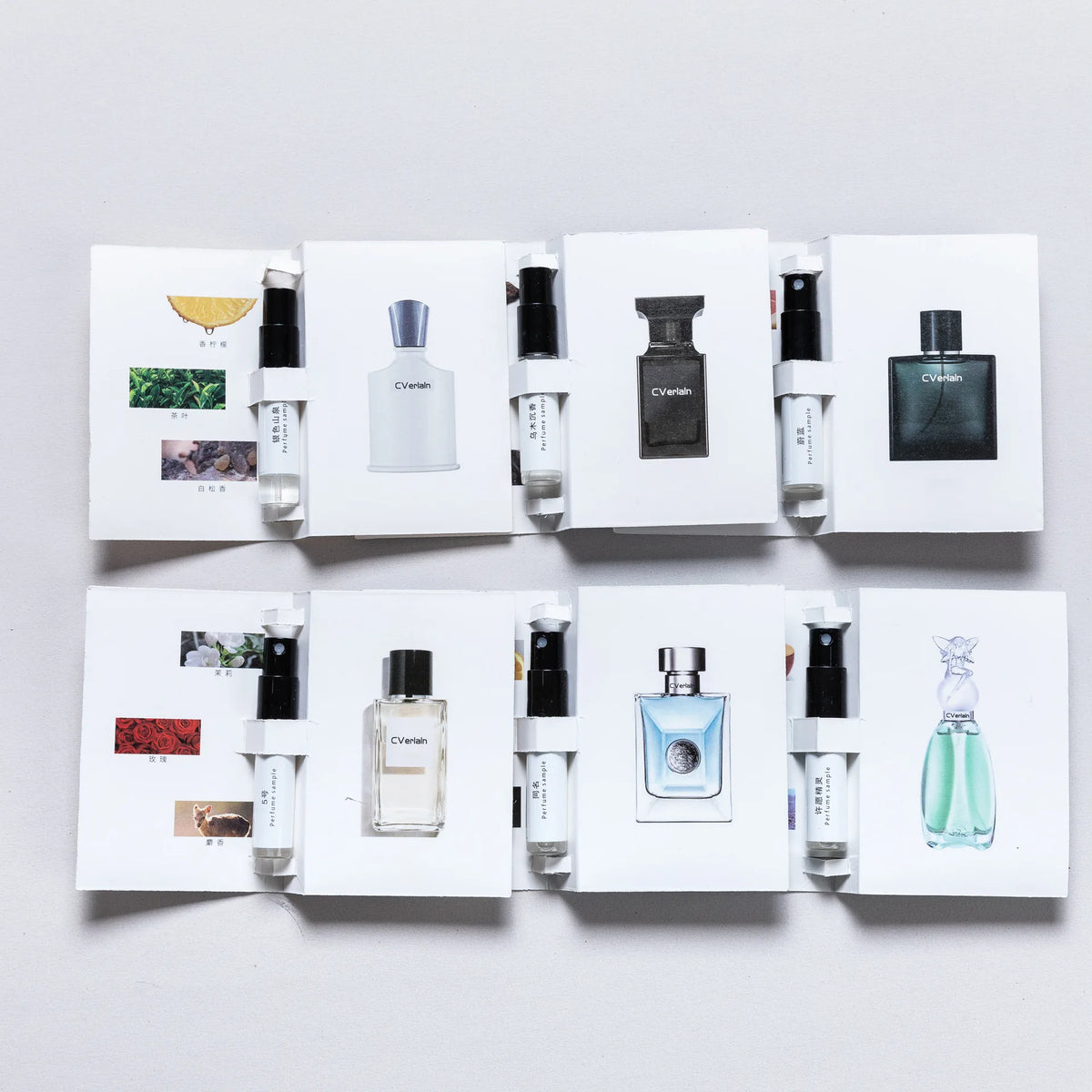 5 pack 3ML men's and women's perfume sample set eau de toilette long-lasting fragrance portable for travel easy to carry around