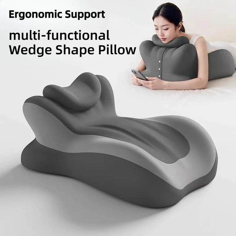 multi-functional Memory Foam Pillow Ergonomic Support Neck Leg Rest Reading Phone Use Bed Sofa Wedge Shape Pain Relief Comfort