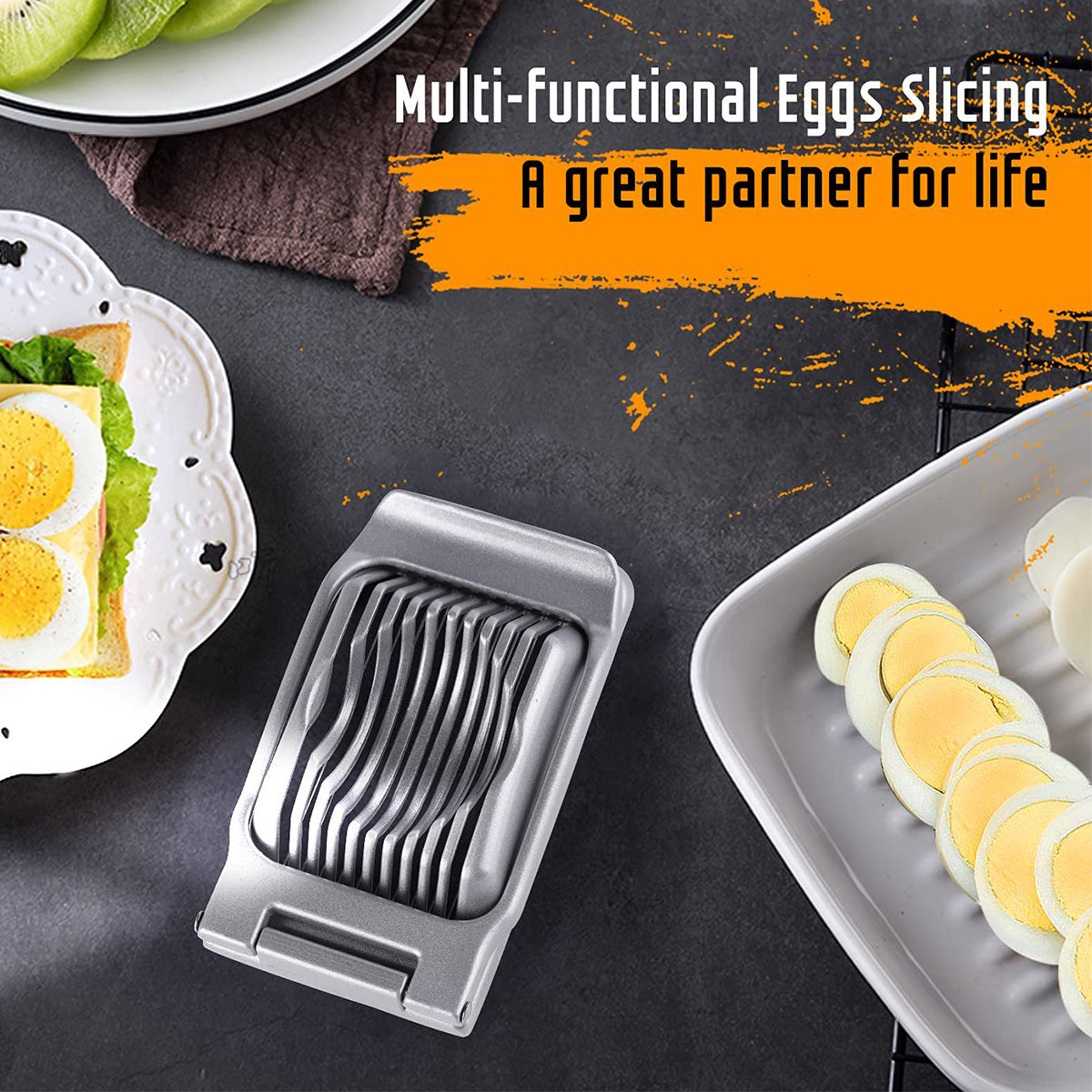 Multifunctional Egg Cutter Aluminium Alloy Egg Slicer Sectioner Cutter Mold Flower-Shape Luncheon Meat Cutter Kitchen Gadgets