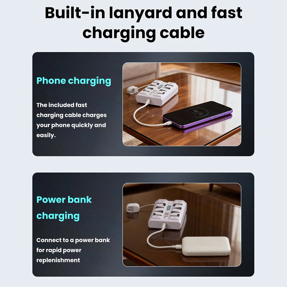 2026 New Power Bank DIY Kit  With 22.5W Fast Charging Portable Detachable Design Dual Mode Low Current 21700 Battery Case
