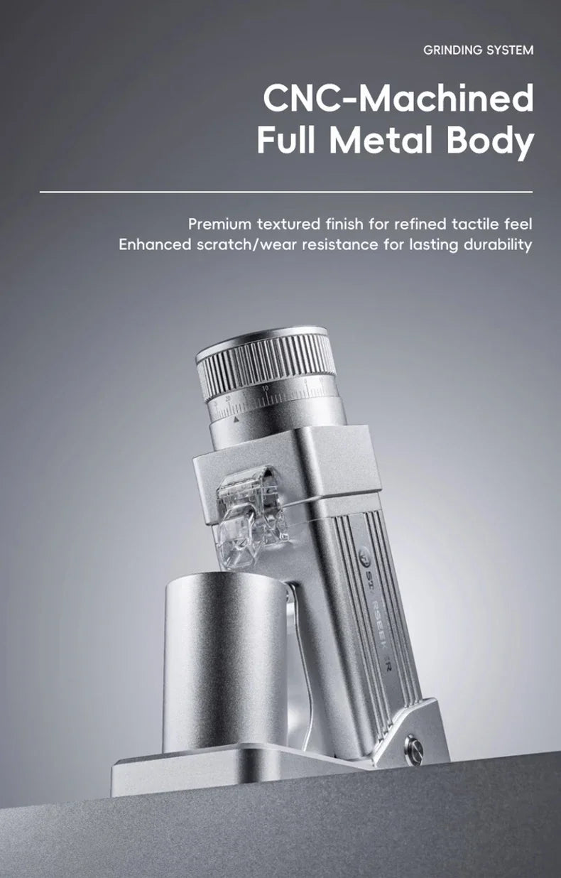 E55Pro Electric Coffee Grinder 55MM Titanium Cone Burr Stepless Adjustment Espresso Brew Coffee Bean Grinder Black