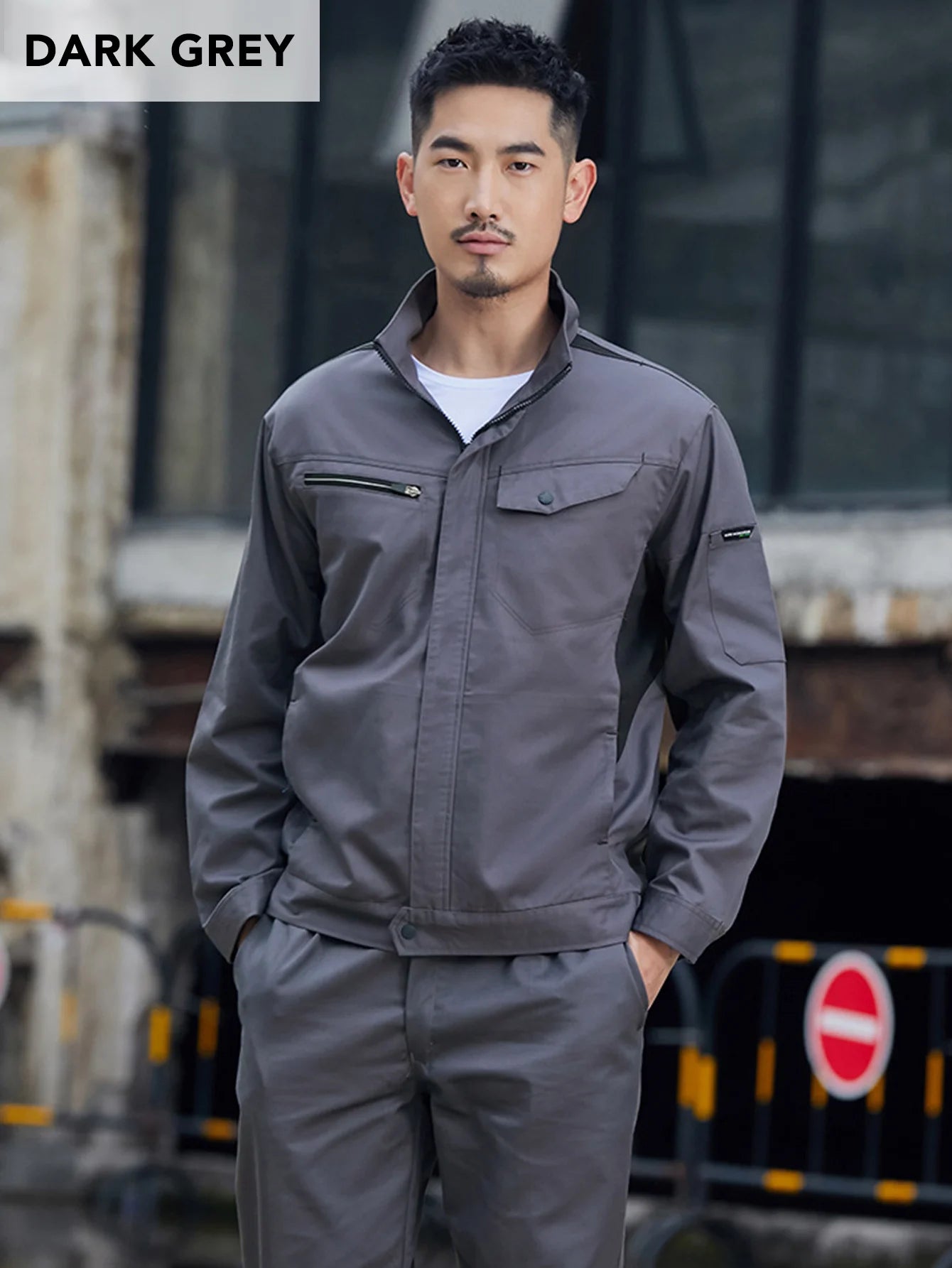 Fashion Denim Workwear for Men Women Spring Autumn Long-sleeved Work Clothes Wear-resistant Uniform Coat Workshop Uniforms